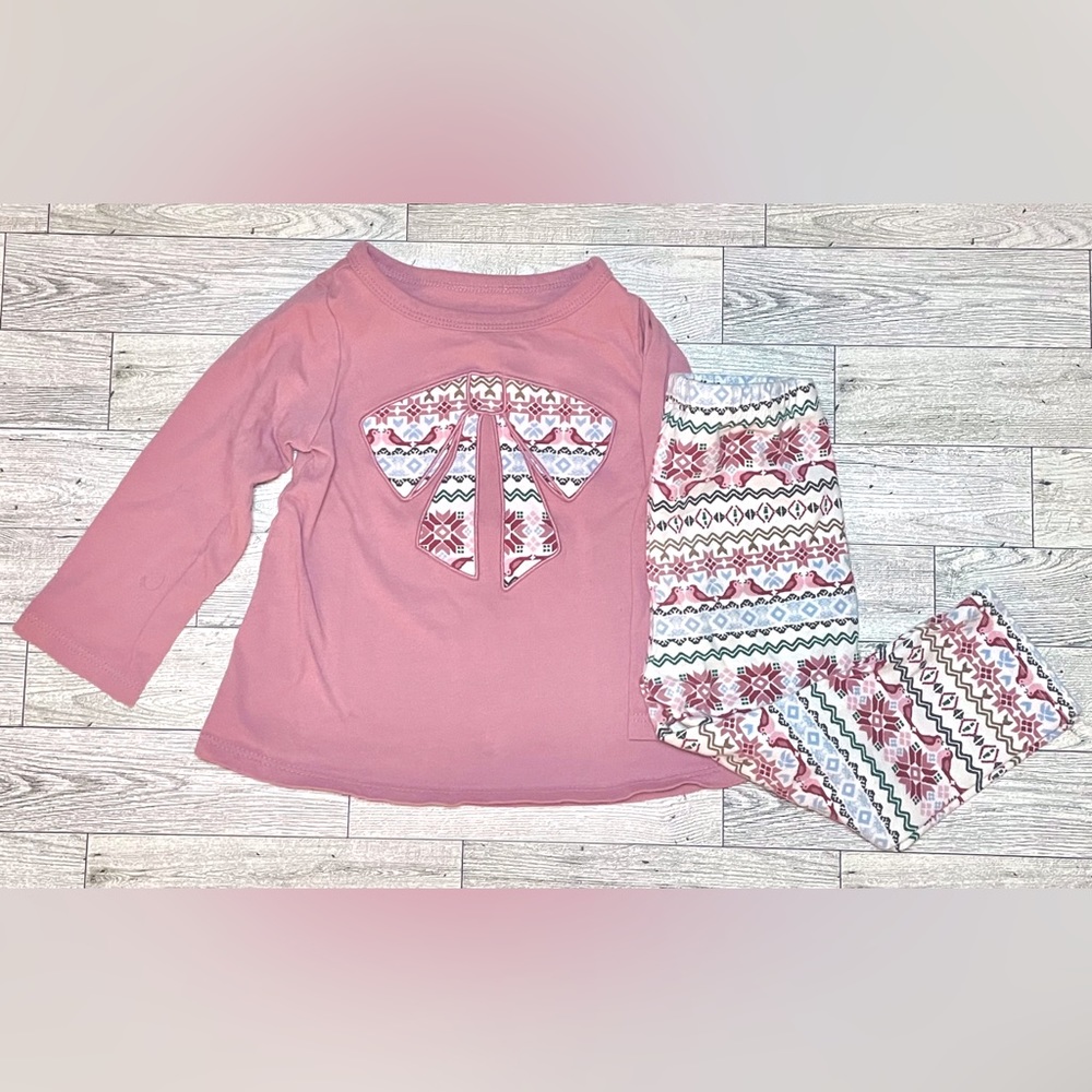 First Impressions Baby Girls 2 PC. Matching Fair Isle Set- 12M